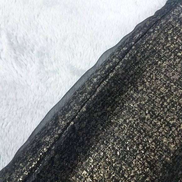 LOFT Womens Gold Black Lace Lined Wool Blend Skirt - Picture 8 of 14